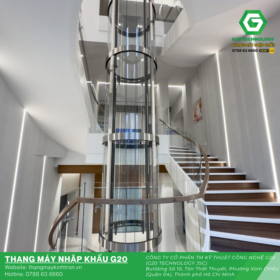Thang Máy Tròn Vách Kính – Giải Pháp Tạo Dấu Ấn Không Gian Đầy Khác Biệt