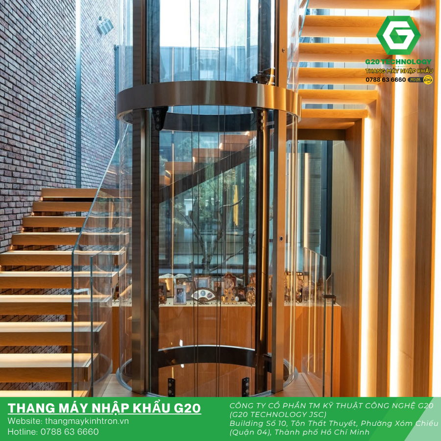 Thang Máy Lồng Kính – Giải Pháp Kiến Trúc Hiện Đại Nâng Tầm Không Gian Sống