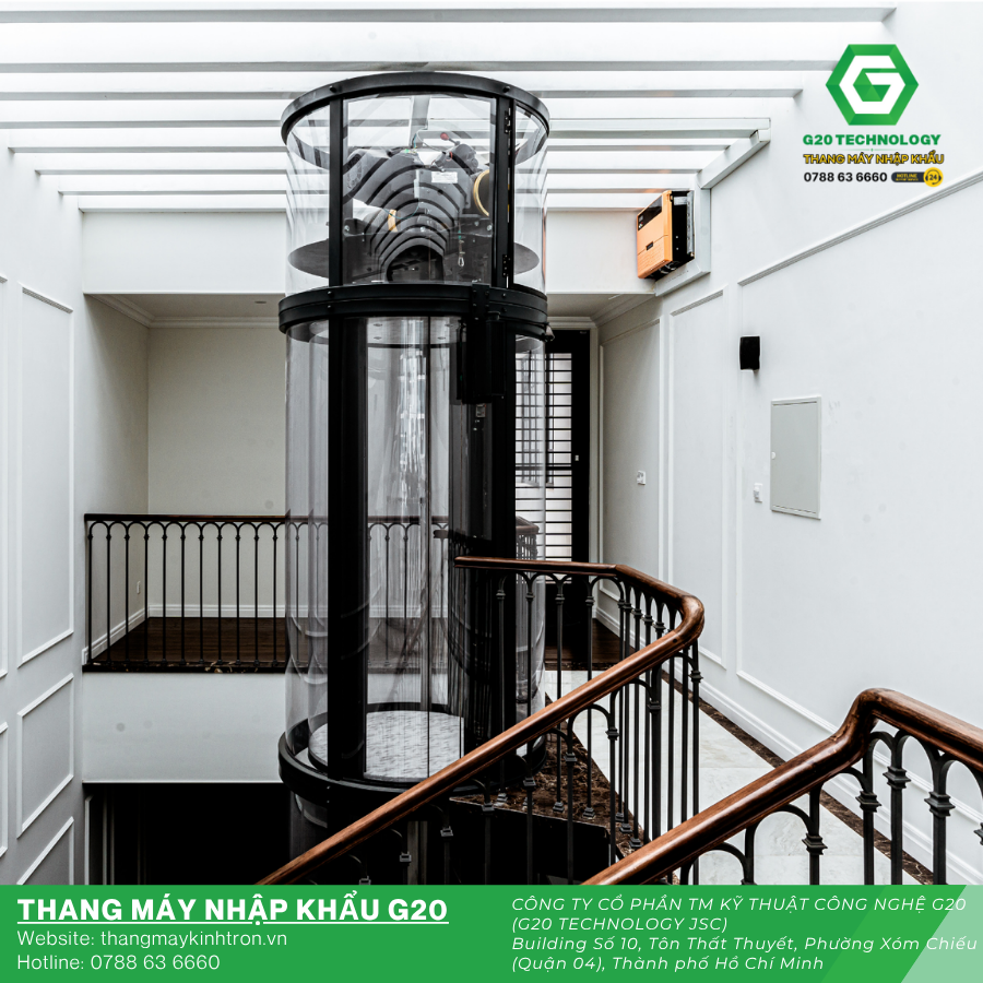 Thang Máy Hình Tròn – Lựa Chọn Kiến Trúc Khác Biệt Cho Không Gian Biệt Thự